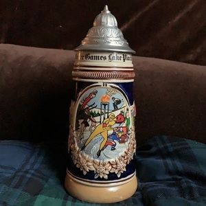 🌞Octoberfest! 1980 Lake Placid Olympics Limited Edition Ceramic Beer Stein!